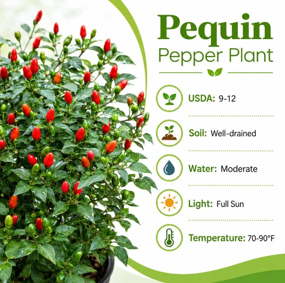Chili Pequin Pepper Live Plant - 2 Pack, 3-5 Inches Tall Starter Plants - Image 5
