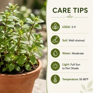 Chocolate Mint Live Plant 2-4 Inch Tall – Fresh Culinary Herb for Garden & Patio - Image 8