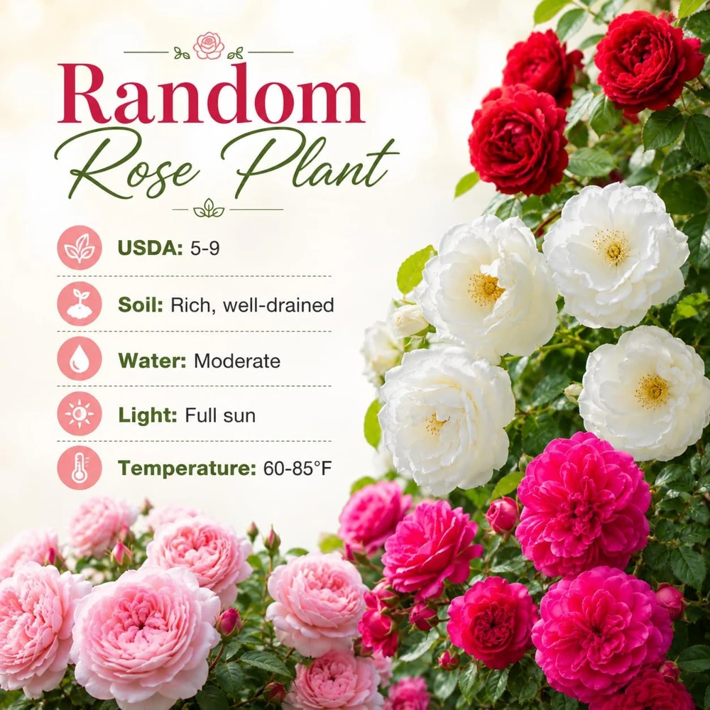 Climbing Roses Live Plant, Random Color, Fragrant Rose Bush, Perennial, 2-4 Inch Tall - Image 5