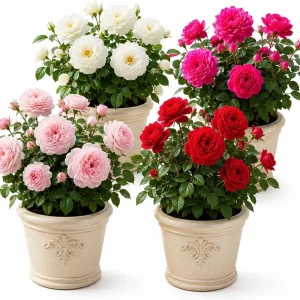 Climbing Roses Live Plant, Random Color, Fragrant Rose Bush, Perennial, 2-4 Inch Tall - Image 1