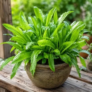Culantro Live Plant – Long Coriander Herb – 2 Pots, 4-6 Inch Tall, 4 Inch Pot - Image 1