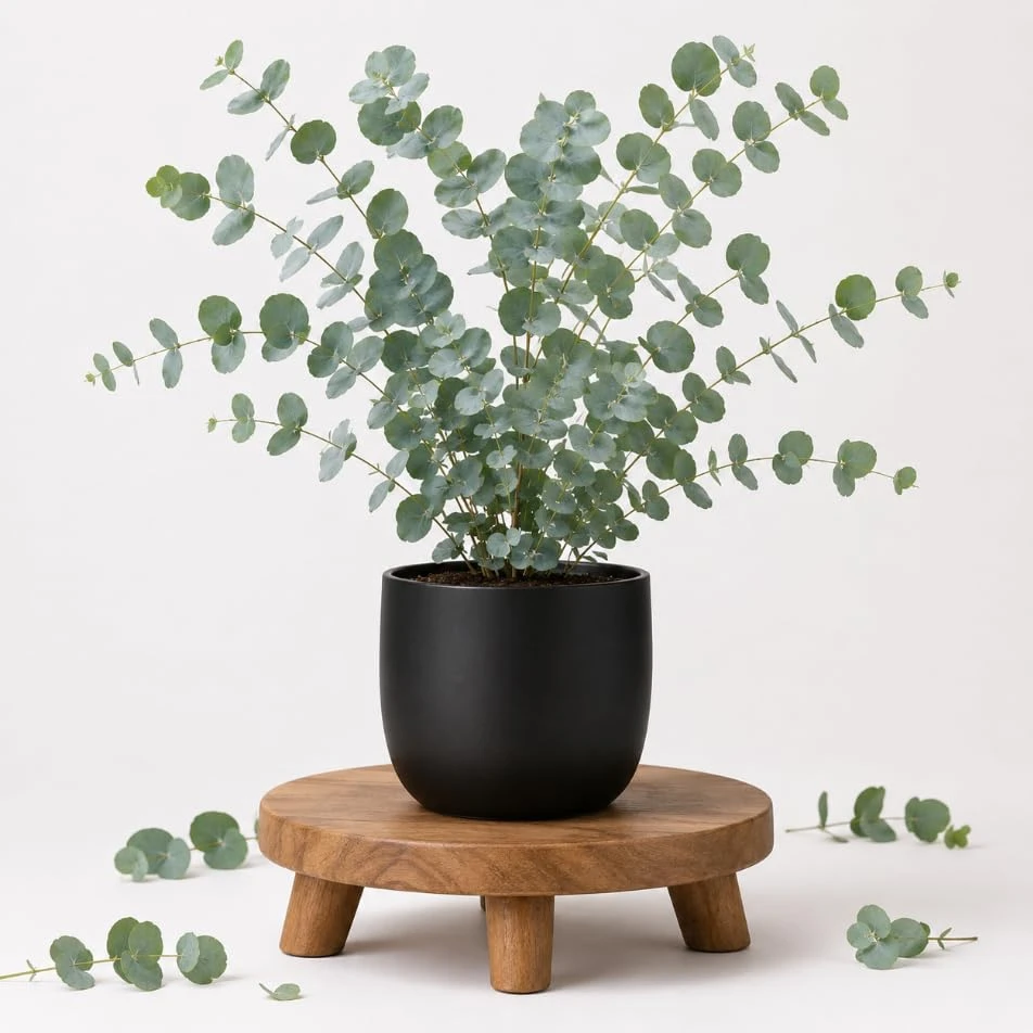 Eucalyptus Silver Dollar Live Plant, Fragrant Baby Blue, 4-7 Inch Tall, 4 Inch Pot - Image 1