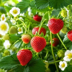 Everbearing Strawberry Live Plant – Fruit Berry Seedling – 4-6 Inch Tall, 3 Inch Pot - Image 3