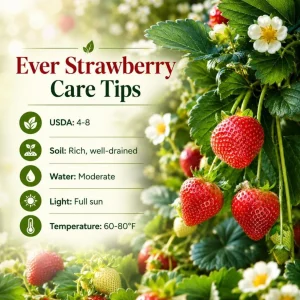 Everbearing Strawberry Live Plant – Fruit Berry Seedling – 4-6 Inch Tall, 3 Inch Pot - Image 5