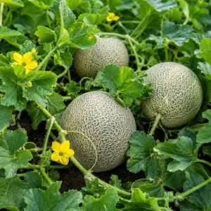 Hales Cantaloupe Melon Live Plants - 2-Pack, 4-6 Inches Tall in 4 Inch Pot, Sweet Vine for Outdoor Gardens - Image 2