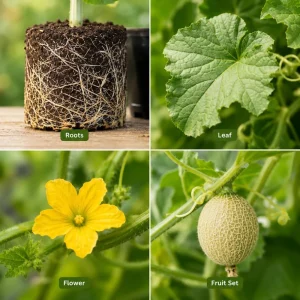 Hales Cantaloupe Melon Live Plants - 2-Pack, 4-6 Inches Tall in 4 Inch Pot, Sweet Vine for Outdoor Gardens - Image 6