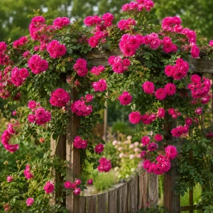 Hot Pink Climbing Rose Plant - Fragrant Perennial Live Plant, 2-4 Inch Tall - Image 6