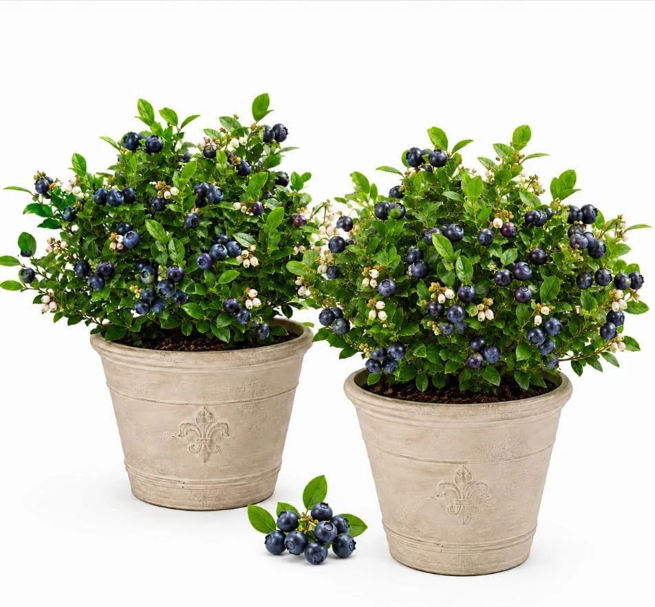 Huckleberry Plants Live for Planting - Set of 2 Sweet Black Huckleberry Bushes, 2-4 Inch Tall, 1.5 Inch Pot, Outdoor Garden Ready - Image 1