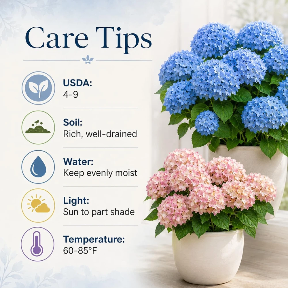 Hydrangea Live Plants, Pack of 2, 5-10 Inch Tall, 2.5 Inch Pot, Outdoor Shrub - Image 4
