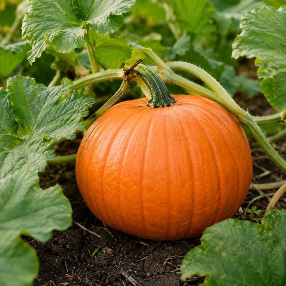 Jack-o'-Lantern Pumpkin Live Plant, Winter Squash Vegetable, 2-4 Inch Tall - Image 3