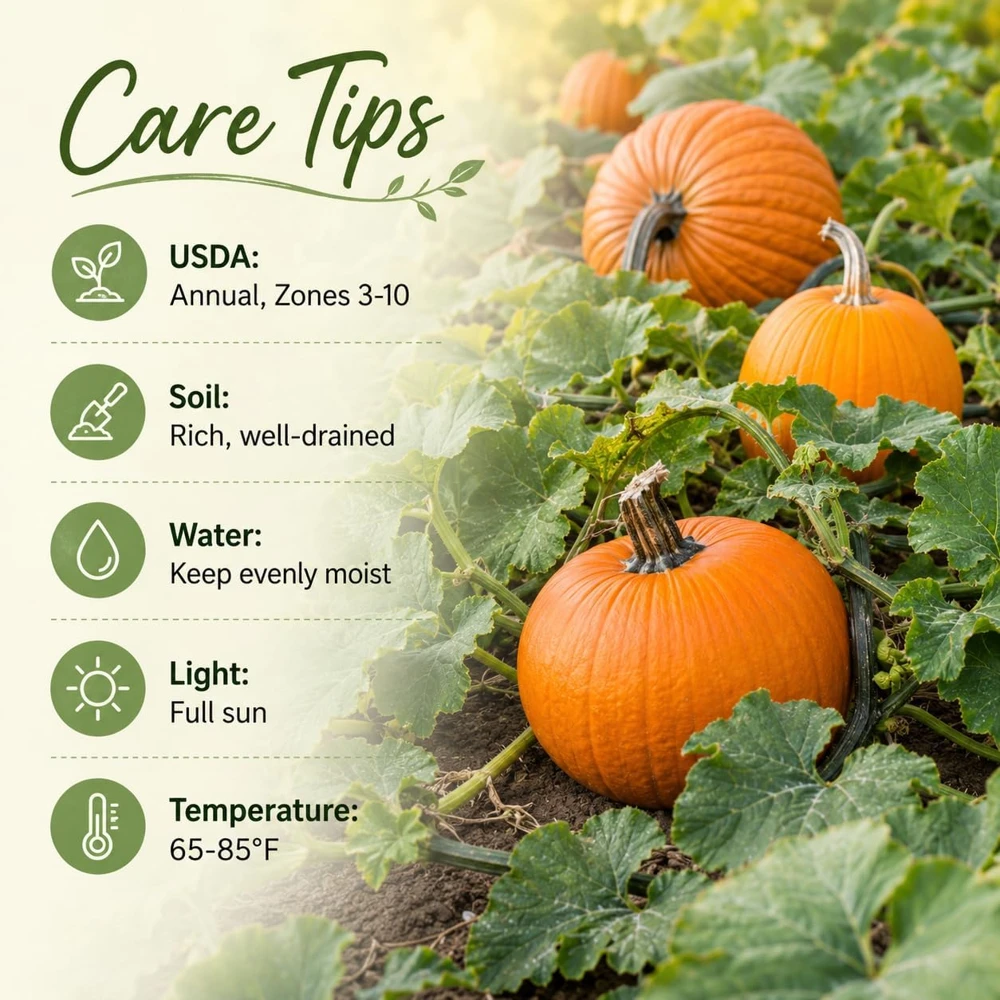 Jack-o'-Lantern Pumpkin Live Plant, Winter Squash Vegetable, 2-4 Inch Tall - Image 4