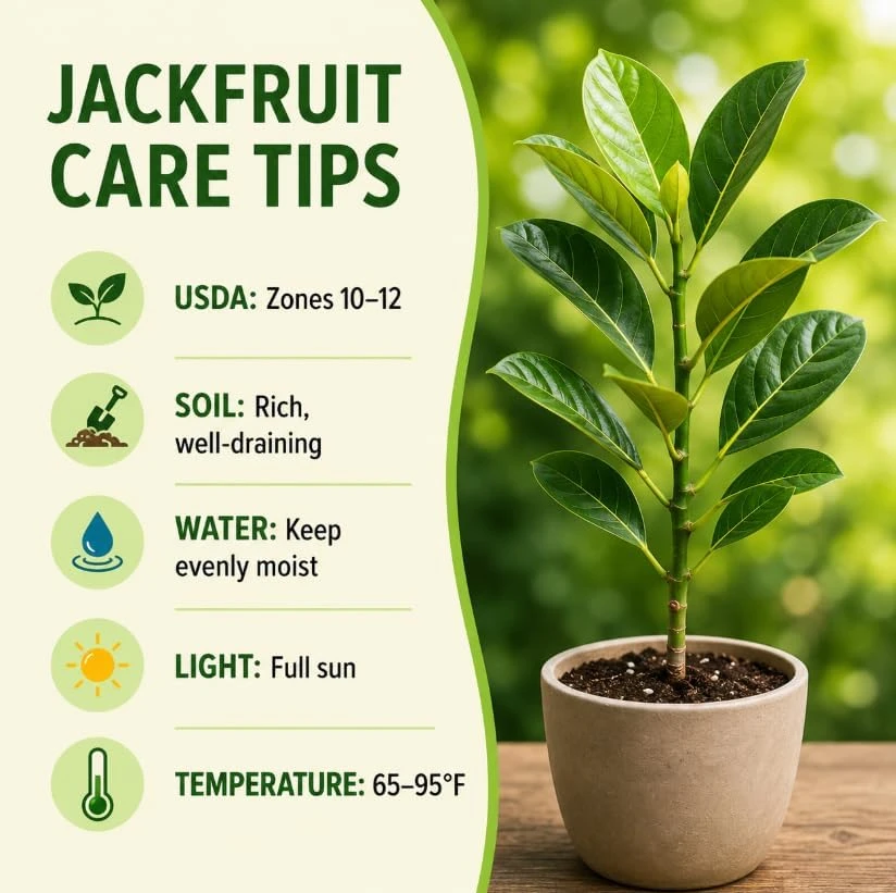 Jackfruit Live Plant – 3-6 Inches Tall – 4 Inch Nursery Pot – Tropical Tree - Image 6