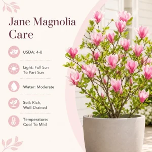 Jane Magnolia Live Plant - Pink Fragrant Bush, 5-10 Inch Tall, 2.5 Inch Pot, Outdoor Tree - Image 4