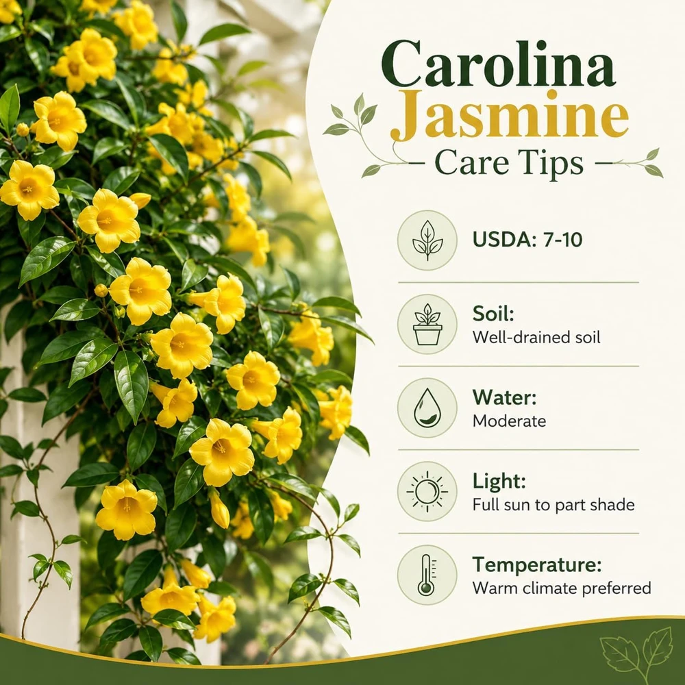 Jasmine Live Plant Yellow Bloom Tropical Flower 4-6 Inch Tall 3 Inch Pot - Image 5