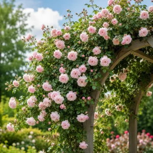 Light Pink Climbing Rose Plant - Fragrant Perennial Bush - Live Plant 2-4 Inch Tall - Image 7