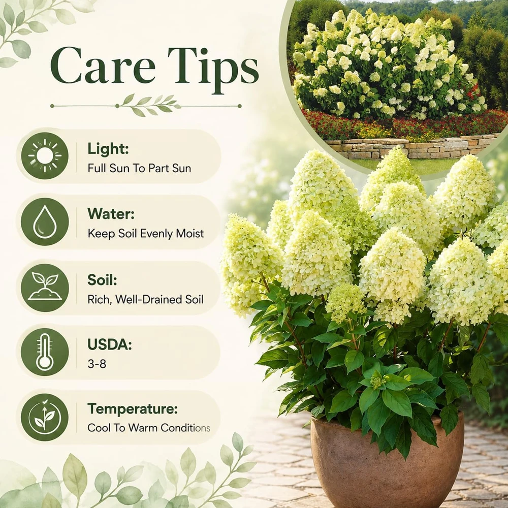 Limelight Hydrangea Live Plants - Set of 2, 5-10" Tall, 2.5" Pot, Outdoor Shrub - Image 4