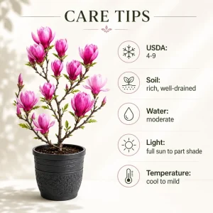 Magnolia Live Plants - Pack of 2 - 5-10 Inch Tall - 2.5 Inch Pot - Dormant in Winter - Image 4