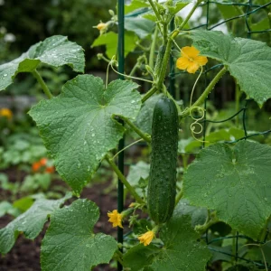 Marketmore Cucumber Live Plant - Slicing Variety, 4 Inch Pot, Outdoor Garden - Image 2