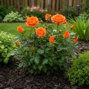 Miniature Orange Rose Live Plant – 4 Inch Pot, 4-6 Inches Tall, Outdoor - Image 3
