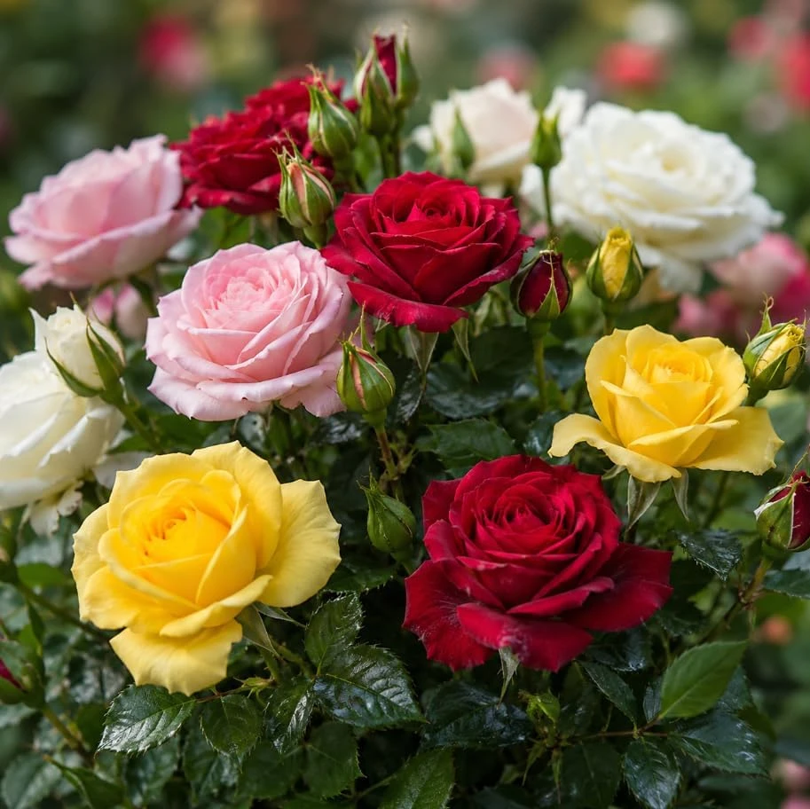 Miniature Rose Live Plants - 2 Pack, Assorted Colors, 4-6 In Tall in 4 In Pots, Outdoor - Image 2