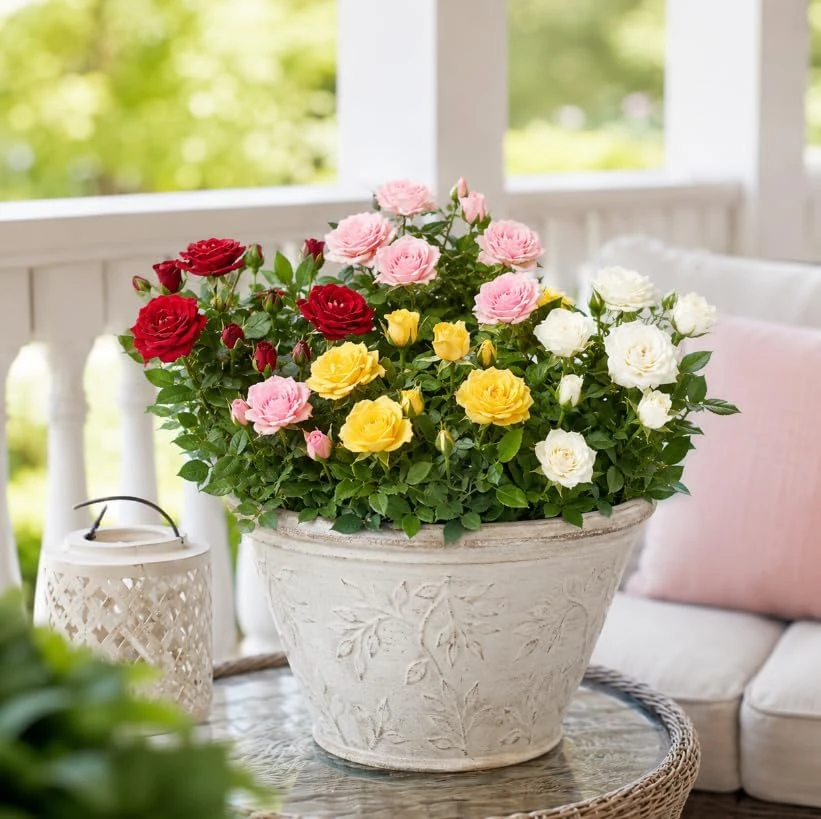 Miniature Rose Live Plants - 2 Pack, Assorted Colors, 4-6 In Tall in 4 In Pots, Outdoor - Image 7