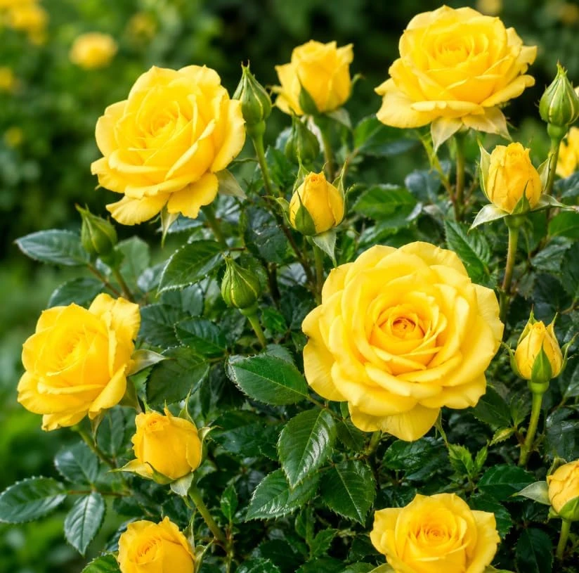 Miniature Yellow Rose Live Plant, 4 Inch Pot, 4-6 Inches Tall, Outdoor Shrub - Image 5