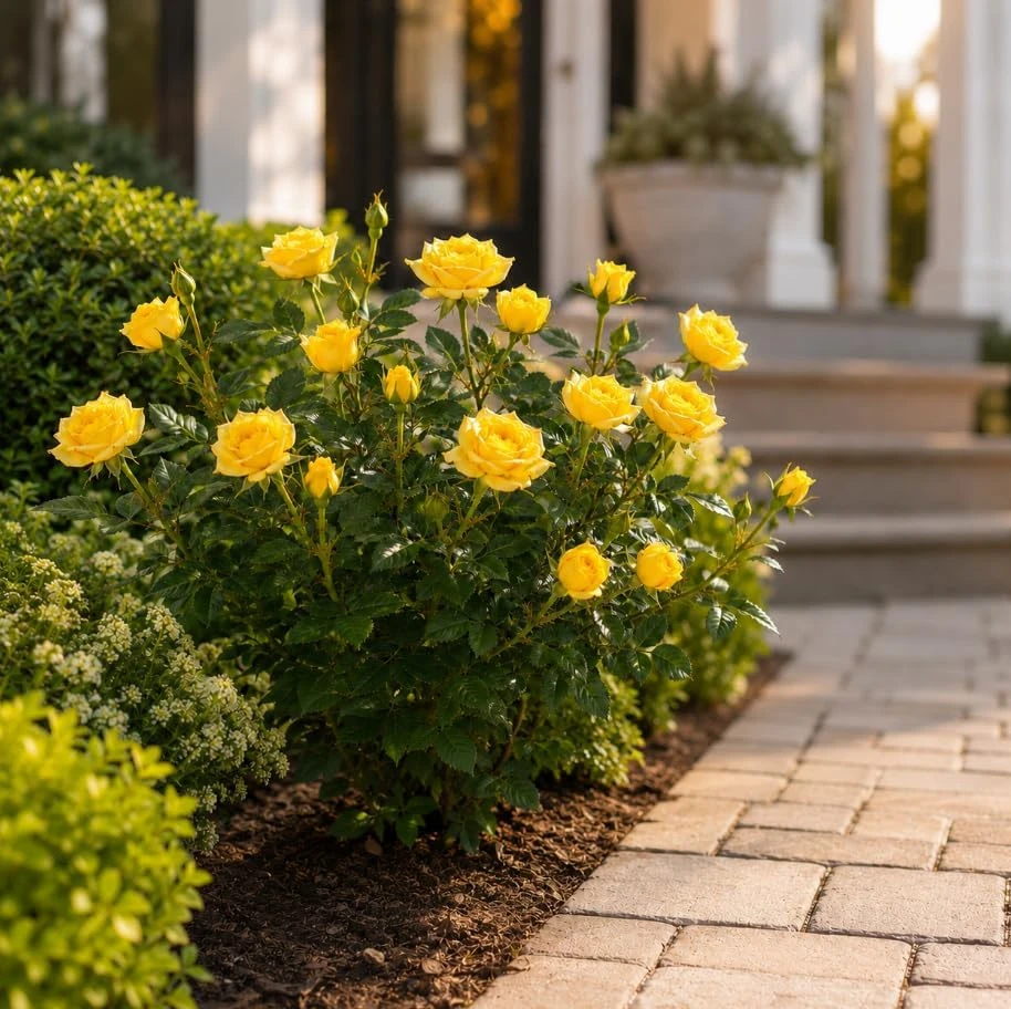 Miniature Yellow Rose Live Plant, 4 Inch Pot, 4-6 Inches Tall, Outdoor Shrub - Image 7