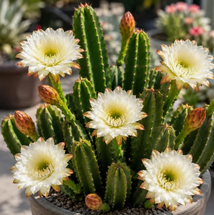 Night Blooming Cactus Live Plant, 2 Pots, 3-6 Inch Tall, 4 Inch Pot, Fragrant White Flowers, Indoor/Outdoor - Image 4