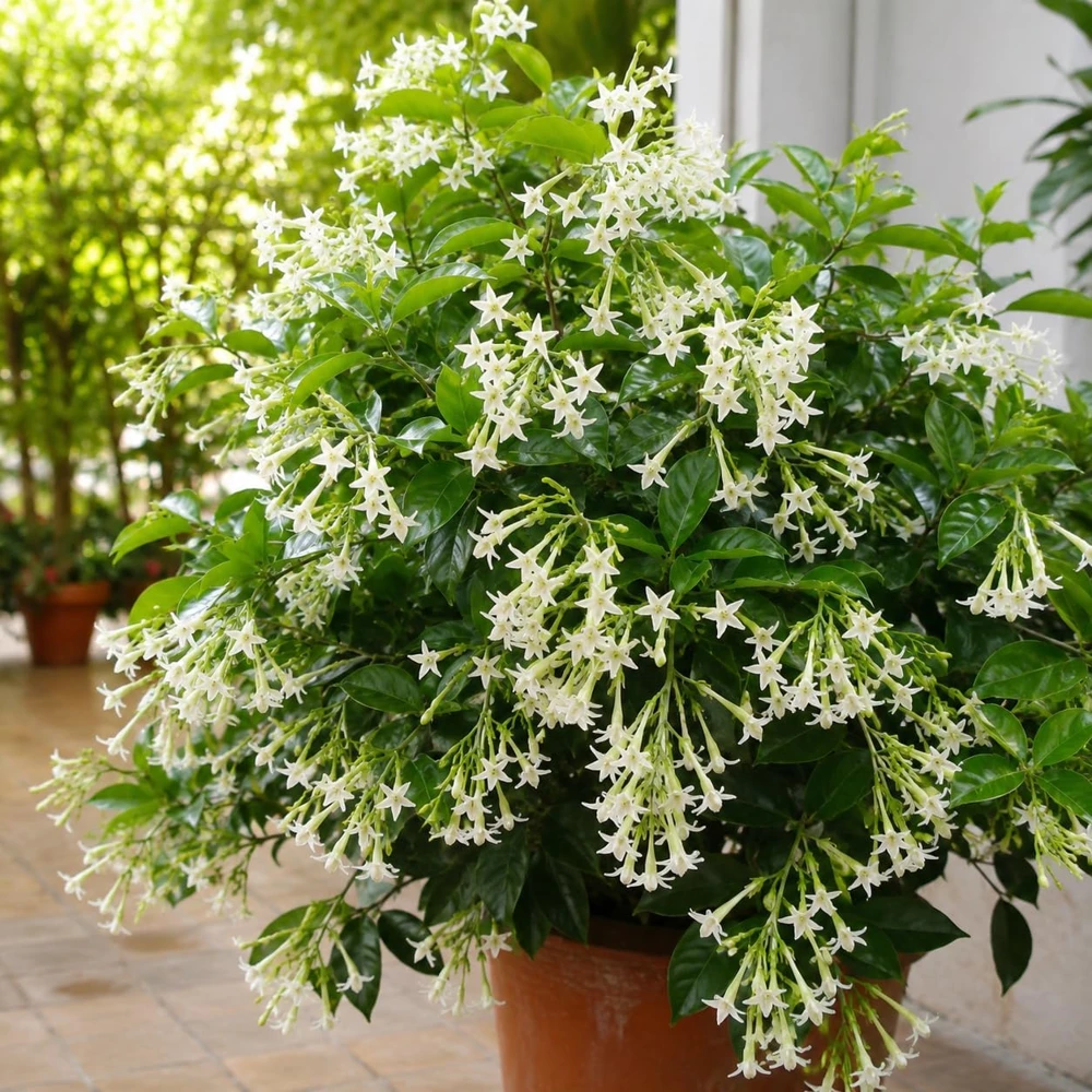 Night Blooming Jasmine Live Plant - Fragrant White Flowers, 4-6 Inch Tall, 3 Inch Pot - Image 6