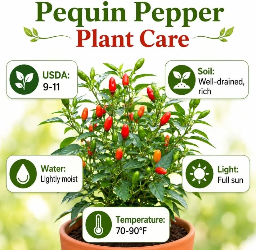 Pequin Chili Pepper Live Plants - 2 Seedlings, 3-5 Inches Tall, Red Hot Pepper for Garden & Containers - Image 7