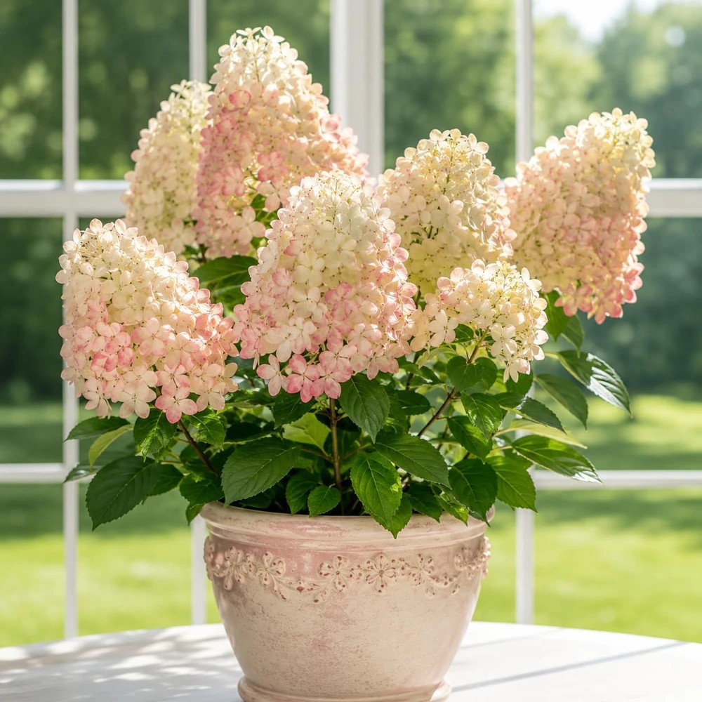 Phantom Hydrangea Live Plant - Pink White, 5-10 Inch Tall, 2.5 Inch Pot - Image 6