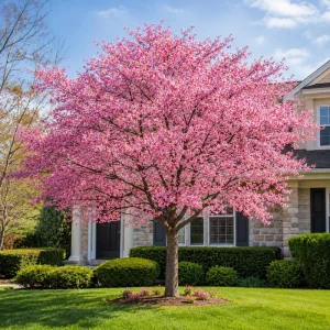 Pink Cherry Blossom Live Plant - 5-10 Inch Tall Flowering Tree for Outdoors, 2.5 Inch Pot - Image 1