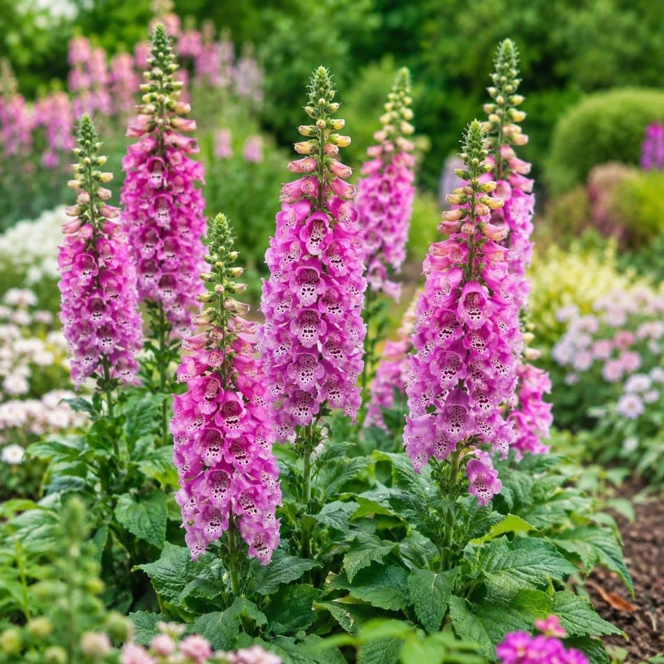 Pink Foxglove Live Plant - Hardy Perennial, Pink Summer Flowers, 2-4 Inch Tall, 3 Inch Pot - Image 6