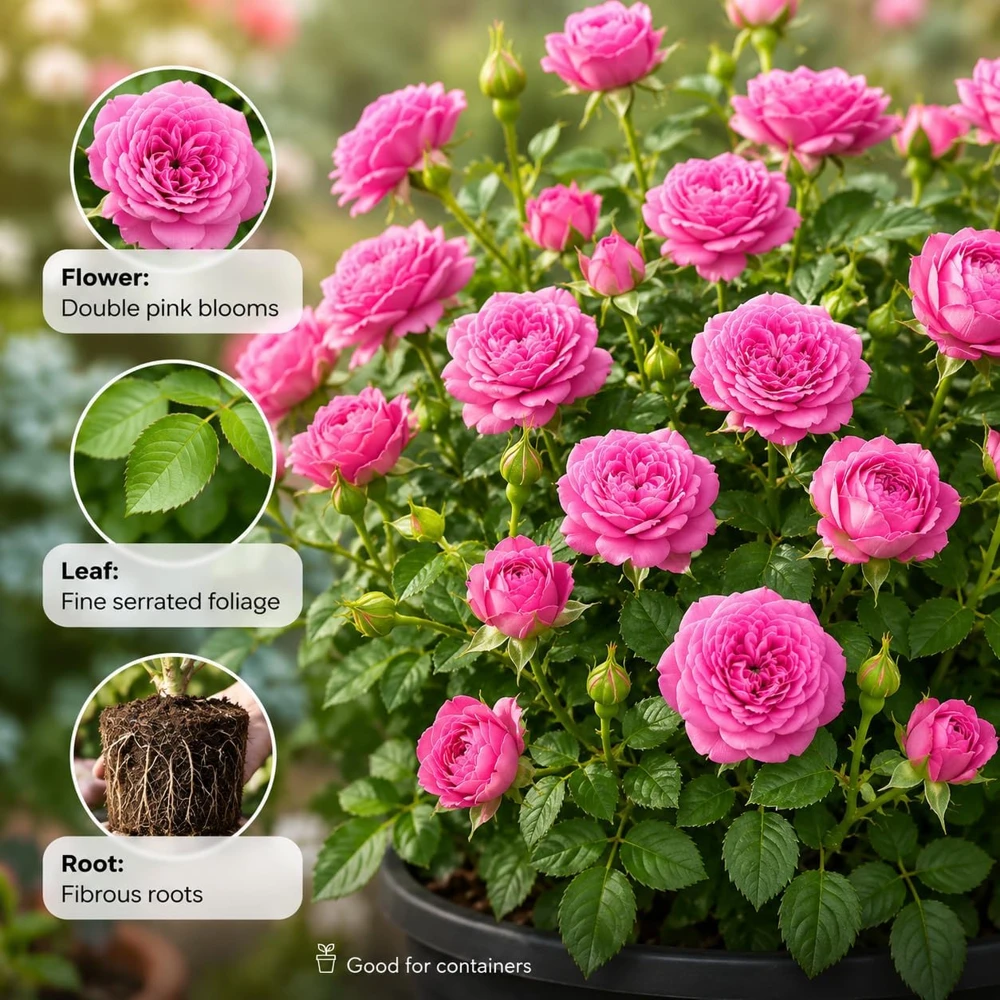 Pink Miniature Rose Live Plant – 4-6 Inches Tall in 4 Inch Pot – Outdoor Bush - Image 7