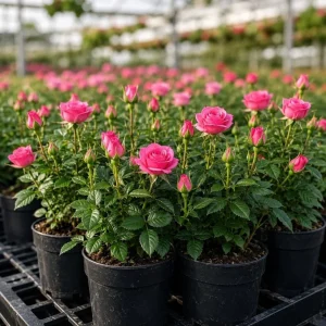 Pink Miniature Rose Live Plant – 4-6 Inches Tall in 4 Inch Pot – Outdoor Bush - Image 8