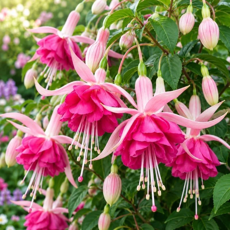 Pink Rosella Fuchsia Live Plant – Double Pink Flowers – 4-6 inch Tall – 5 Inch Pot - Image 3
