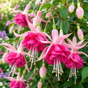 Pink Rosella Fuchsia Live Plant, Double Pink Flowers, 4-6 inch Tall, 5 Inch Pot - Image 6