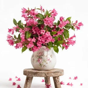 Pink Weigela Live Plant - Flowering Shrub, 6-12 Inch Tall, Quart Pot - Image 1