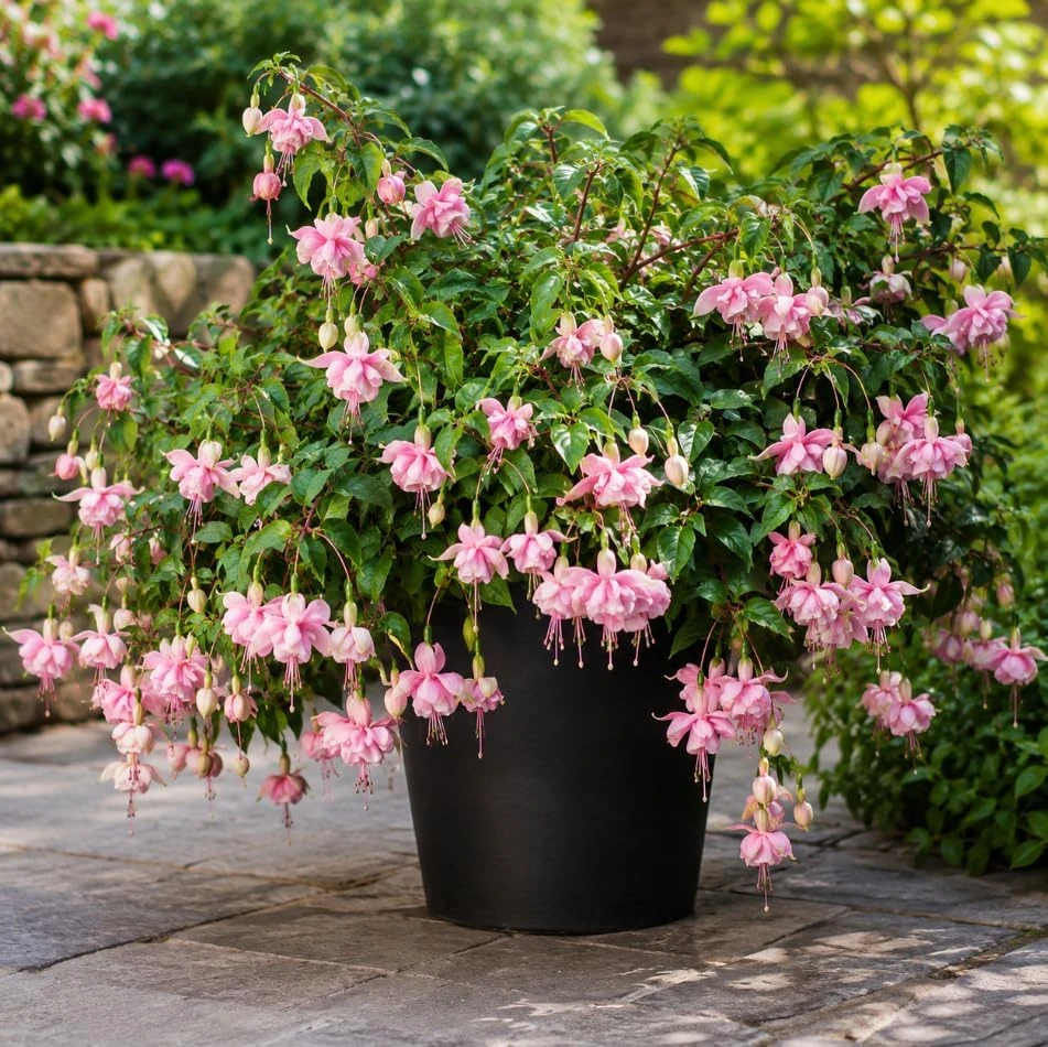 Pink White Fuchsia Live Plant – 4-6 inch Tall – 5 Inch Pot – Outdoor - Image 5