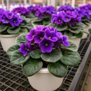 Purple African Violet Live Plant - 4 Inch Pot, 3-5 Inches Tall, Indoor Flowering Plant - Image 7