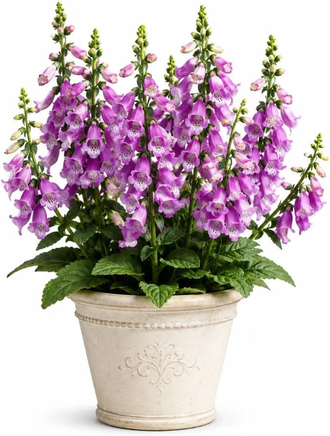 Purple Foxglove Live Plant – Hardy Perennial, 2-4 Inch Tall, 3 Inch Pot - Image 1