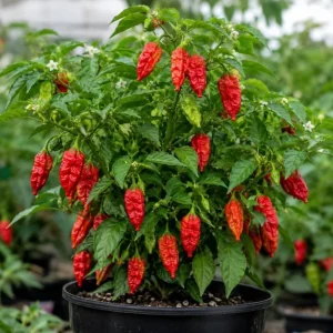 Red Bhut Jolokia Ghost Pepper Live Plants - 2 Pack, 3-5 Inch Seedlings for Patio & Garden - Image 5