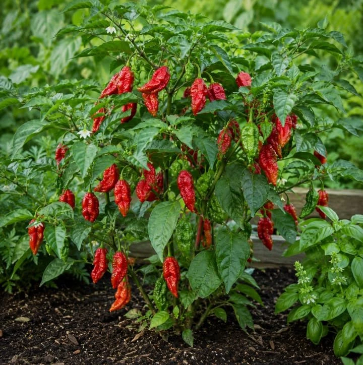 Red Bhut Jolokia Ghost Pepper Live Plants - 2 Per Pot, 3-5 Inch Tall Hot Chili Seedlings for Outdoor Garden - Image 6