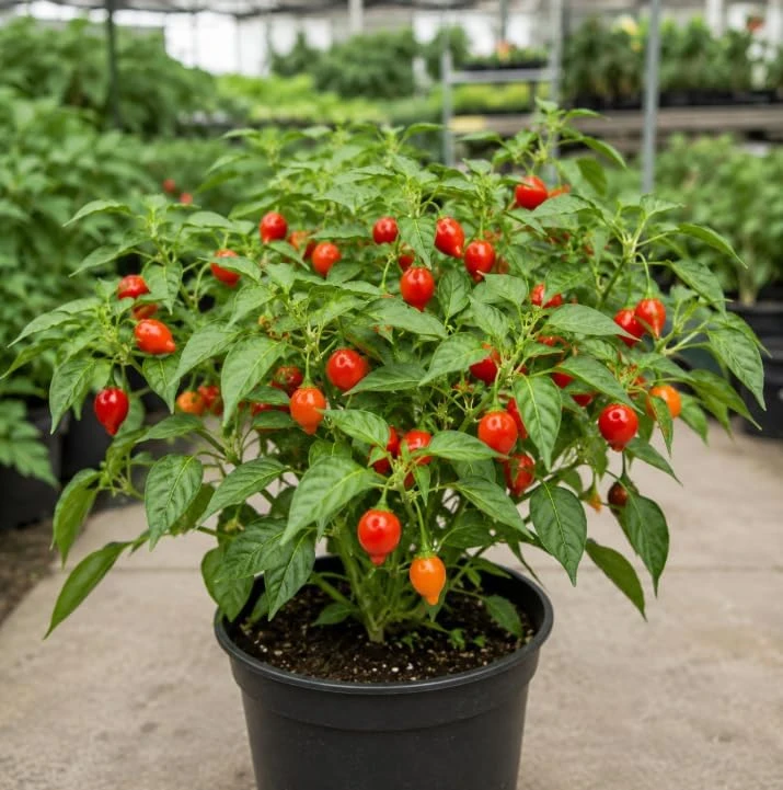 Red Biquinho Pepper Live Plants - 2 Pack, 3-6 Inch Tall Chili Seedlings for Garden - Image 2