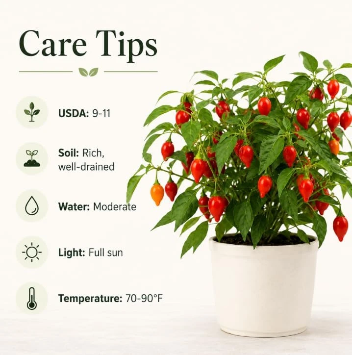Red Biquinho Pepper Live Plants - 2 Pack, 3-6 Inch Tall Chili Seedlings for Garden - Image 4