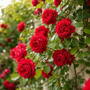 Red Climbing Roses Plant – Fragrant Live Bush – Perennial Flowers – 2-4 Inch Tall Outdoor - Image 3