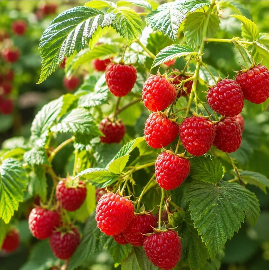 Red Raspberry Plant Live for Planting, Sweet Berries Raspberry Fruit Tree, Red Raspberry Bushes Live Plants, 2-5 inch Tall - Image 3