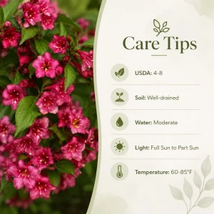 Red Weigela Live Plants - Set of 2, Blooming Shrub, 6-12 Inch Tall, Quart Pot, Outdoor - Image 5