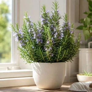 Rosemary Live Plant - 2 Plants per Pot, 4-6 Inch Tall, Fragrant Herb for Indoor/Outdoor - Image 1