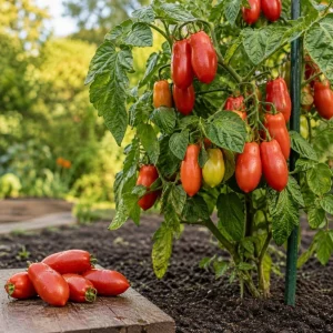 San Marzano Tomato Live Plant - 4-6 Inch Starter Seedling, 4 Inch Pot, Outdoor - Image 7